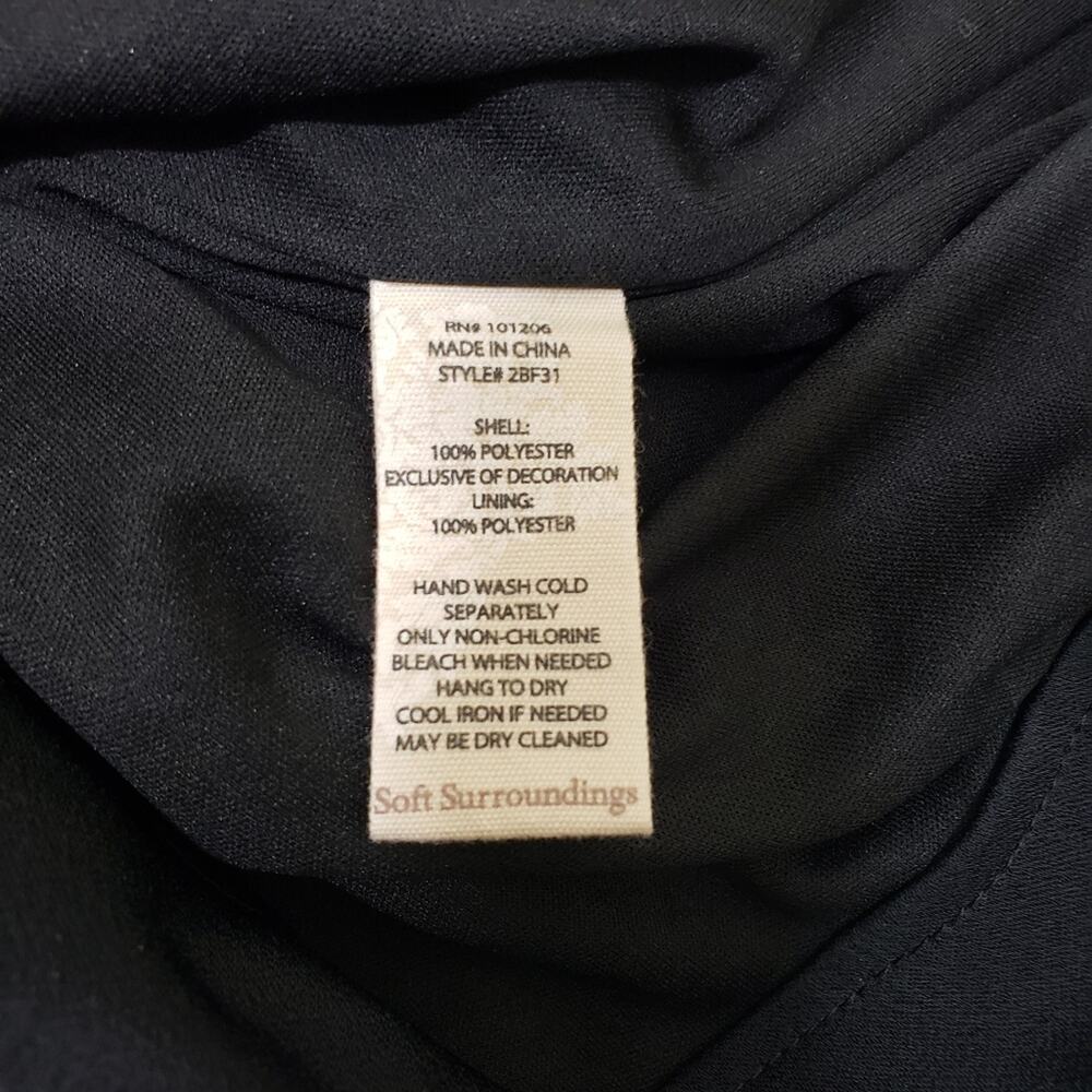 Soft Surroundings London pull on pants with side stripe wide leg woman's 10 / 12 - Picture 8 of 8
